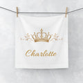 Personalized luxury face towel with elegant royal-inspired design