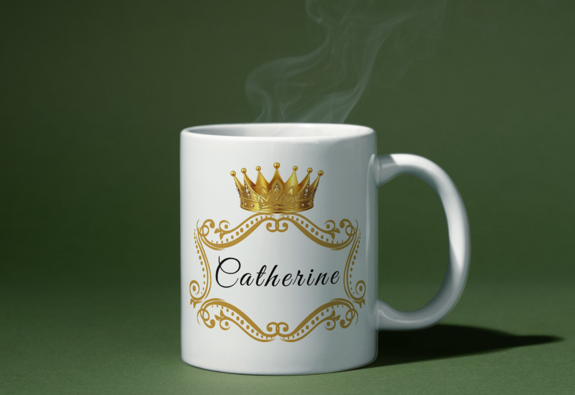 Gold Crown  Mug – Personalized Royal Name Coffee Cup (11oz & 15oz)