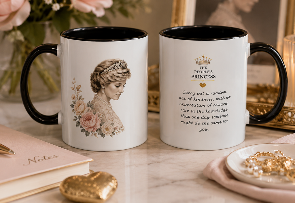 People’s Princess Accent Mug – Elegant Floral Coffee Cup
