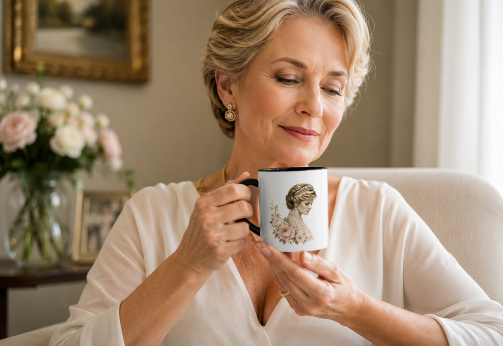 People’s Princess Accent Mug – Elegant Floral Coffee Cup