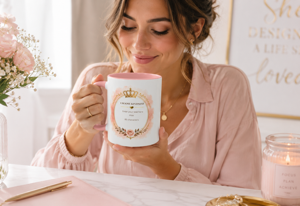 Personalized royal-inspired mug designed to make everyday moments feel special
