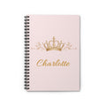 Elegant personalized notebook with soft royal-inspired charm